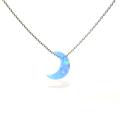 Colier de argint LUNA opal albastru