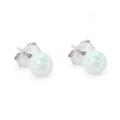 Cercei de argint cu opal alb 5mm