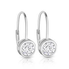 Cercei de argint cu zircon